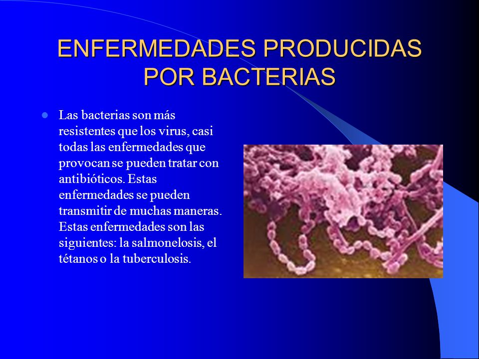 que enfermedades pueden ser causadas por las bacterias